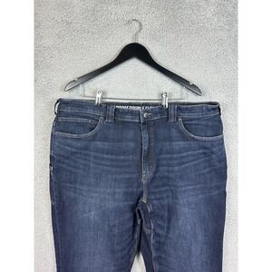 Duluth Ballroom Double Flex Jeans Mens 42x30 Dark Wash Relaxed Fit Stretch Denim